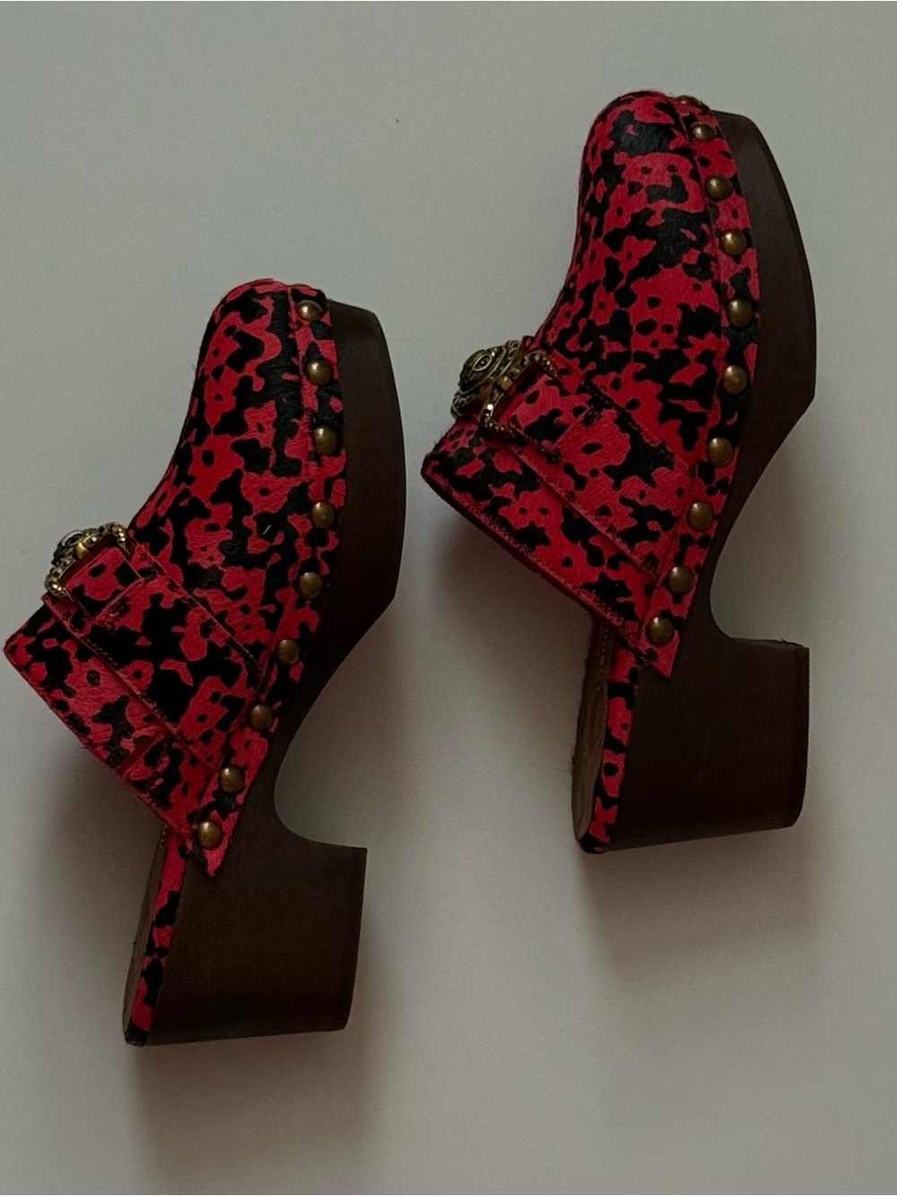Kurt Geiger London Mansion Clogs Mules Pink
Red Black Animal Print Size 9 - Picture 4 of 7